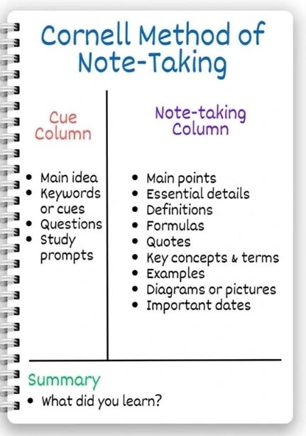 cornell note taking template